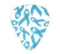Blue Ribbons Prostate Cancer Awareness Plettri per chitarra da 12 pezzi, include calibri sottili, medi e pesanti 3 misure per chitarra elettrica Plettri acustici