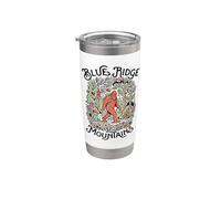 Blue Ridge Mountains Escursionismo Sasquatch Bigfoot Art Bicchiere termico in acciaio inox doppia parete