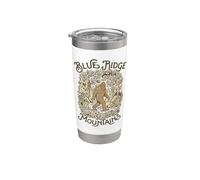 Blue Ridge Mountains Escursionismo Sasquatch Bigfoot Art Bicchiere termico in acciaio inox doppia parete