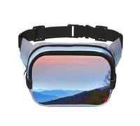 Blue Ridge Mountains - Marsupio quadrato a doppio strato con stampa di montagne alla moda, per uomini e donne