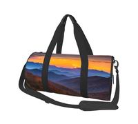 Blue Ridge Parkway Mountains - Borsone da viaggio pieghevole, da palestra, per il fine settimana, da donna, grande, per sport e viaggi, Nero , Taglia unica