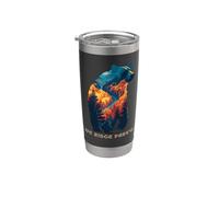 Blue Ridge Parkway Orso Nero Autunno Bicchiere termico in acciaio inox doppia parete