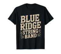 Blue Ridge String Band Old Time Fiddle Music Heritage Badge Maglietta