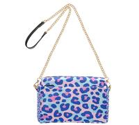 Blue-rosa leopardo di modo di piccola borsa a tracolla per le donne borse a tracolla da donna in pelle vegana borse a tracolla borsa impermeabile per il viaggio