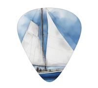 Blue Sailboat - Set di 1 plettri per chitarra, materiale ABS di alta qualità, vari spessori, migliora la tua esperienza di suono
