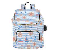 Blue Sea Ocean Stripe Progettato Zaino per le Donne Premium Casual Zaino Da Viaggio Quotidiano per Yoga Sport Viaggi bolso de mano para viajar en avion