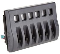 Blue Sea Systems 4307, 4307-BSS WeatherDeck 12V DC Pannello Interruttore Impermeabile-6 Posizioni Unisex, Nessuno, 12/24V
