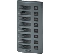 Blue Sea Systems 4309 WeatherDeck - Pannello interruttori impermeabile a 8 posizioni, 12 V CC