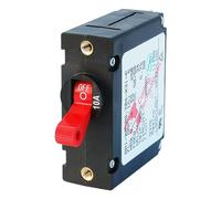 Blue Sea Systems a-Series Toggle Single Pole Circuit Breakers, Red