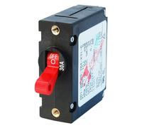 Blue Sea Systems a-Series Toggle Single Pole Circuit Breakers, Red
