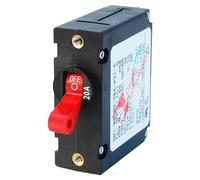 Blue Sea Systems a-Series Toggle Single Pole Circuit Breakers, Red