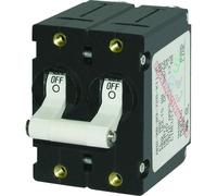 Blue Sea Systems Interruttore automatico a levetta bianco serie A 7242 - bipolare 50A