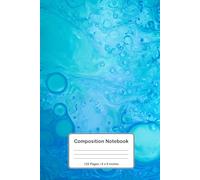 Blue Serenity: Abstract Liquid Composition Notebook | 120 Pages, 6x9 Size | Aesthetic Marble Journal for Notes, Writing & Creativity