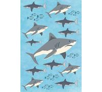 Blue Shark Notebook: Simple Shark Themed Journal / Underwater Shark And Fish Diary / 120 Blank Lined Pages, 6x9 Inches