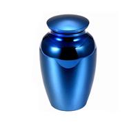 (Blue) Simple Casket Ashes Jar Vessel Ashes Casket for Pet Urn Carving Casket Memorial Small Jar Urn Container Purple
