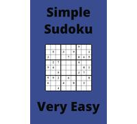 Blue Simple Sudoku Book, 9x9 Puzzles, 100 Pages, 5x8, Very Easy