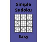 Blue Simple Sudoku Book, 9x9 Puzzles, 200 Pages, 5x8, Easy