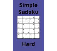 Blue Simple Sudoku Book, 9x9 Puzzles, 300 Pages, 5x8, Hard
