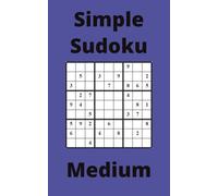 Blue Simple Sudoku Book, 9x9 Puzzles, 300 Pages, 5x8, Medium