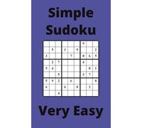 Blue Simple Sudoku Book, 9x9 Puzzles, 300 Pages, 5x8, Very Easy