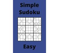 Blue Simple Sudoku Book, 9x9 Puzzles, 50 Pages, 5x8, Easy