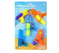 BLUE SKY - 5 Pistole ad Acqua - Gioco all'Aperto - 048155 - Multicolore - Plastica - 25 cm - Giocattolo per Bambini - Gioco da Spiaggia - Piscina - A partire dai 3 anni