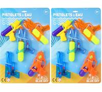 BLUE SKY - 5 Pistole ad Acqua - Gioco all'Aperto - 048155 - Multicolore - Plastica - 25 cm - Giocattolo per Bambini - Gioco da Spiaggia - Piscina - A partire dai 3 anni (Confezione da 2)