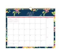 Blue Sky Calendario da parete mensile per anno accademico 2023-2024, 38 x 30 cm, rilegatura a spirale, sezione note, Peyton Navy (107934-A24)