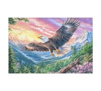 Blue Sky Cloud Sea Flying Bald Eagle Puzzle 1000 Pezzi Rompicapo Per Momentidi Pace Animal Pet Wildlife Attività Solitaria Rilassante Antistress Naturale Regalo Per Chi Ama La Tranquillità 1000 PCS