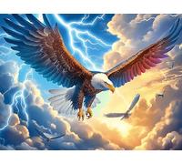 Blue Sky Cloud Sea Flying Bald Eagle Rompicapo 1000 Pezzi Per Regalo Di Epifania Cartone Spesso Per Bambini Vibrant Fantasy Animals Attività Educativa Per Tutta La Famiglia Edizione Limitata Da Passat