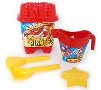 BLUE SKY - Set da Spiaggia Pirata Sea Family - Gioco da Spiaggia - 045117 - Modello Casuale - 6 Pezzi - Plastica - Giocattolo per Bambini - Gioco all'Aperto - Sabbia - 20 cm - A Partire dai 10 Mesi