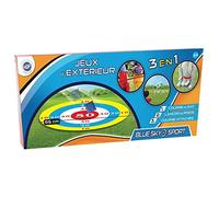 BLUE SKY - Set di Gioco 3 in 1 Corsa nei Sacchi, Lancio del Peso e Corsa a Coppie - Gioco da Esterno - 043274 - Multicolore - Plastica - 62 cm x 27,5 cm - Giocattolo per Bambini - Dai 4 anni in su