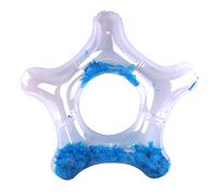 BLUE SKY - Stella Piuma - Boa - Gonfiabile - 069021 - Blu - Vinile - 75 cm di Diametro - Giocattolo per Bambini - Gioco all'aperto - Piscina - A partire dai 3 anni