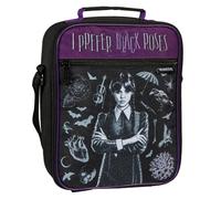 Blue Sky Studios Borsa per il pranzo mercoledì, 2 tasche, materiale scolastico, prodotto con licenza ufficiale mercoledì