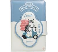 Blue Sky Studios Mofusand - Taccuino con grazioso gatto kawaii, con copertina morbida imbottita e cinturino magnetico, pagine a righe, regalo di cancelleria giapponese