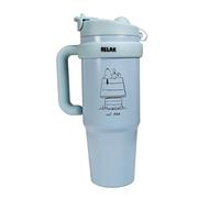 Blue Sky Designs - Borraccia termica Snoopy 887 ml con cannuccia pop-up e manico