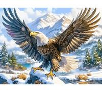 Blue Sky White Cloud Flying Bald Eagle Puzzle 1000 Pezzi Per Ferragosto Cartone Riciclato Per Famiglie Luminous Enchanted Beasts Per Vacanze Estive Attività Di Gruppo Con Poster Incluso Migliore Vendi
