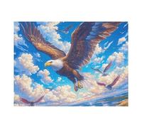 Blue Sky White Cloud Flying Bald Eagle Puzzle 500 Pezzi Rompicapo Per Ragazzi Animal Pet Gioco Educativo Sfida Intelligenza Creativa Idea Regalo Per Figlio A Natale 500 PCS