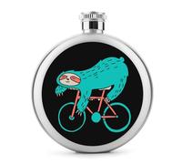 Blue Sloth Rides A Bike Flask per liquore Bottiglia di vino portatile Carino in acciaio inox fondine fiaschette