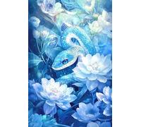 Blue Snake 70 Piece Jigsaw Puzzles for Adults, Colourful, Challenging & Brainteasing Adult puzzles 70 Pieces Peony, Fun jigsaws for The Whole Family 14x10 inch