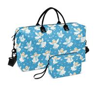 Blue Snow Angel, borsa da viaggio invernale da viaggio, borsone da palestra, borsa da palestra con tracolla regolabile, multifunzionale, da viaggio
