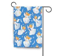 Blue Snow Angel primavera bandiere all'aperto banner bandiere per esterno per la decorazione esterna 28x40 doppia faccia