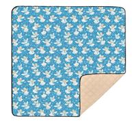 Blue Snow Angel - Tappetino da gioco invernale per bambini, grande, robusto, per interni ed esterni, portatile, per bambini, 127 x 127 cm