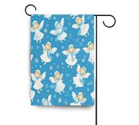 Blue Snow Angel Winter Garden flag set stagionale cortile di Natale banner per la decorazione esterna 28x40 doppia faccia