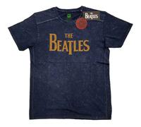 Blue Snow Wash The Beatles Drop T Logo autorizzato Uomo maglietta