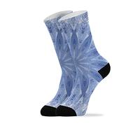 Blue Snowflake Background Calzini Uomo Morbidi Calzini Da Lavoro Divertenti Calze Uomo Per Festa Del Papà Adulti Running 40Cm