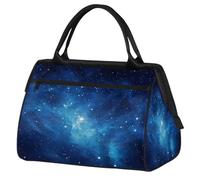 Blue Space Nebula Galaxy Borsa da palestra per uomo e donna, borsone da viaggio sportivo, borsa impermeabile per il fine settimana borsa da notte leggera da portare a mano
