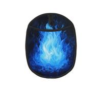 Blue Spirit Flame 1 pz tappetino in silicone fantasia (1/2 confezione), resistente alle alte temperature e antiscivolo, adatto per barbecue, cottura, ecc.