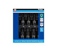Blue Spot Tools 10 chiavi a bussola esagonali da 1/2 (H4-H19)