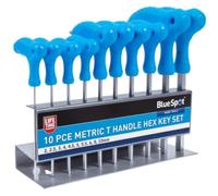 Blue Spot Tools 12185 - Set di chiavi esagonali metriche con impugnatura a T, 10 pezzi (2-10 mm)